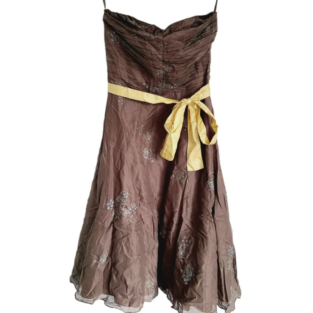 Anthropologie Odille Strapless Dress‎ Size 4 - Picture 3 of 6